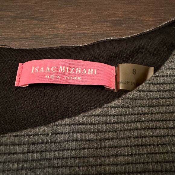 Isaac Mizrahi gray ribbed a-line dress size 8 - Picture 8 of 13
